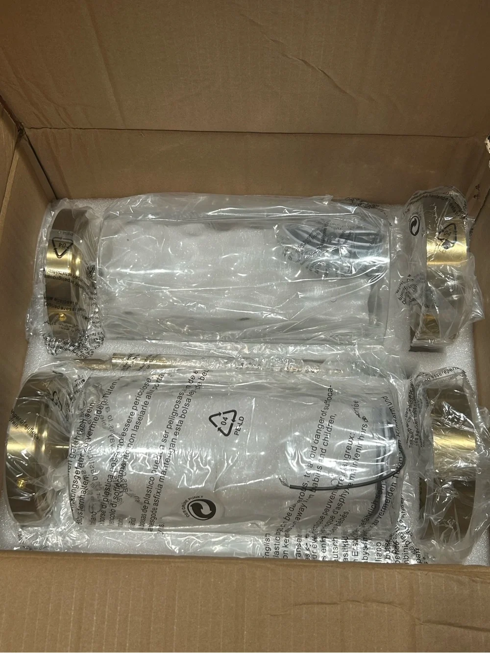 NIB Brushed Gold Pendant Lights for Kitchen Island 4.72